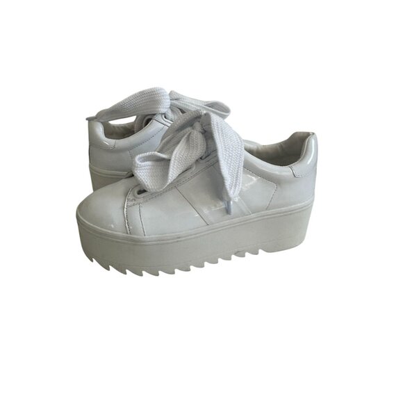 JEFFREY CAMPBELL Pabst White Platform Sneakers Size 8 - Picture 3 of 10